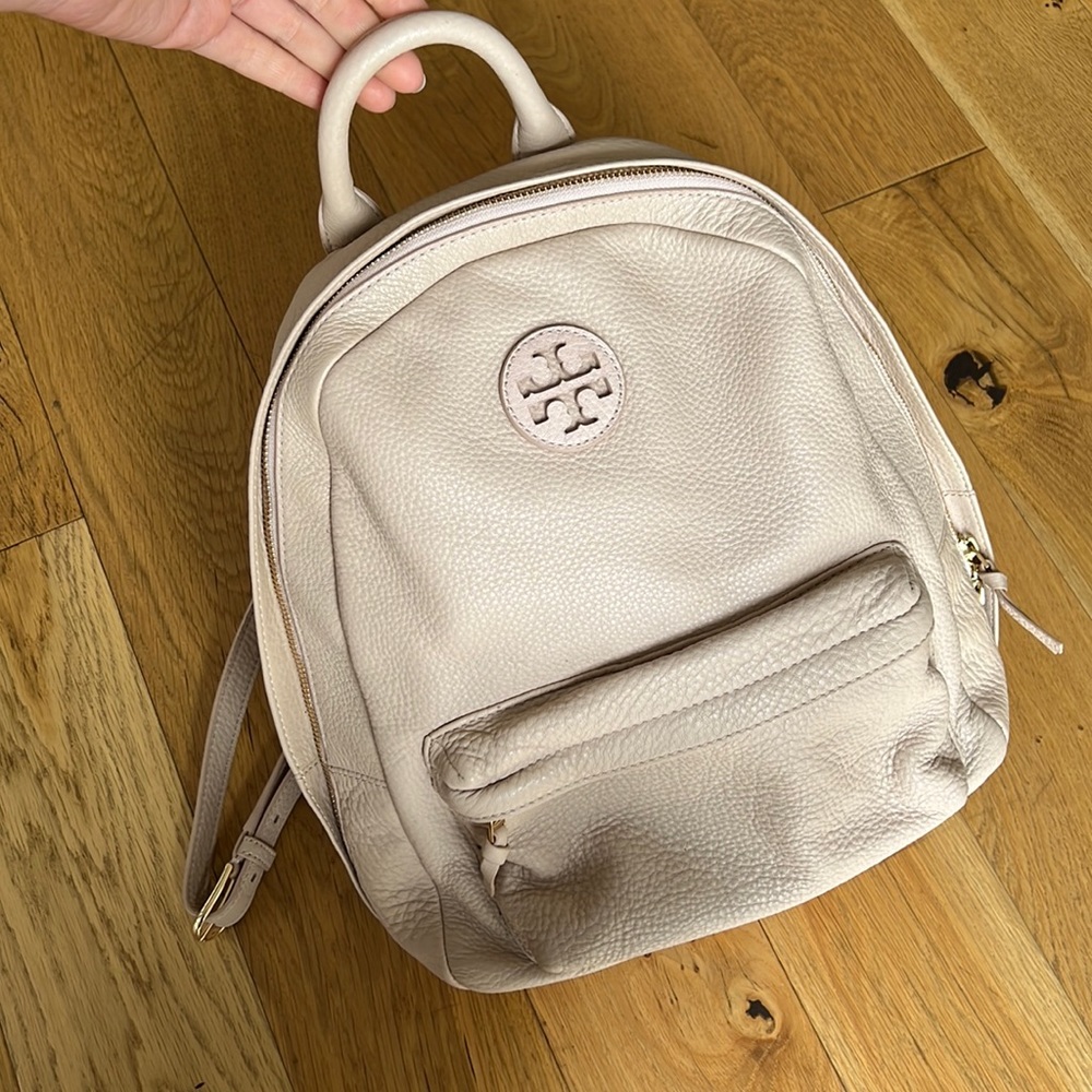 Tory Burch Ella Leather Backpack Pink
